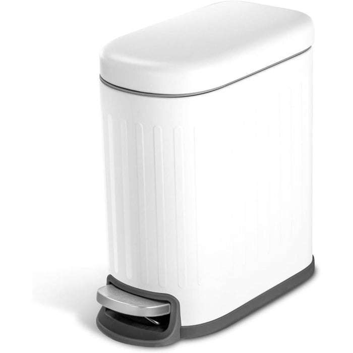 1.3 Gallon Small Bathroom Trash Can with Lid