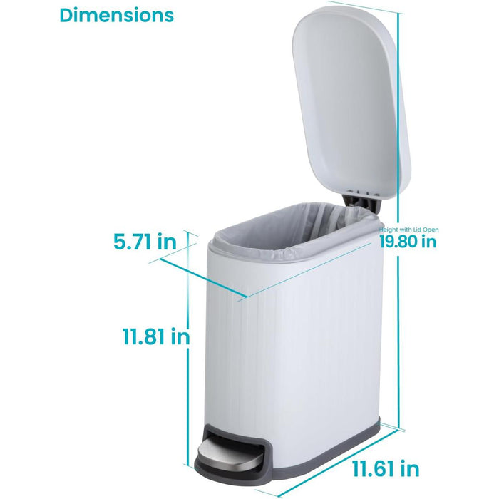 1.3 Gallon Small Bathroom Trash Can with Lid