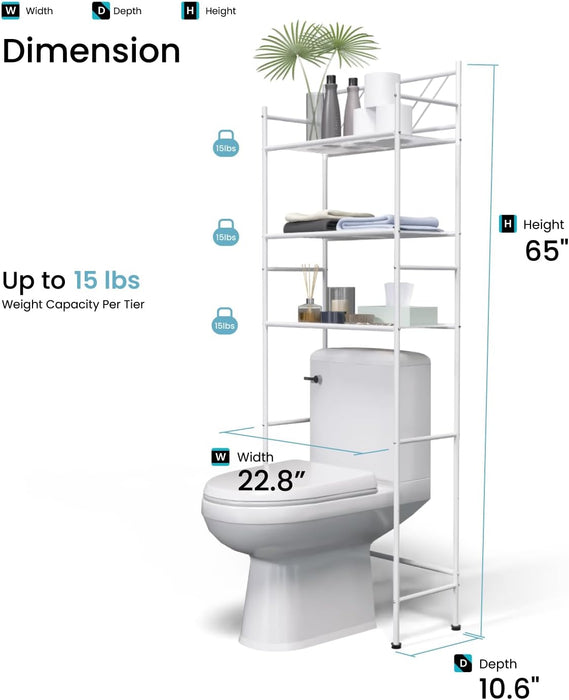 3 Tiers Over The Toilet Bathroom Storage Organizer