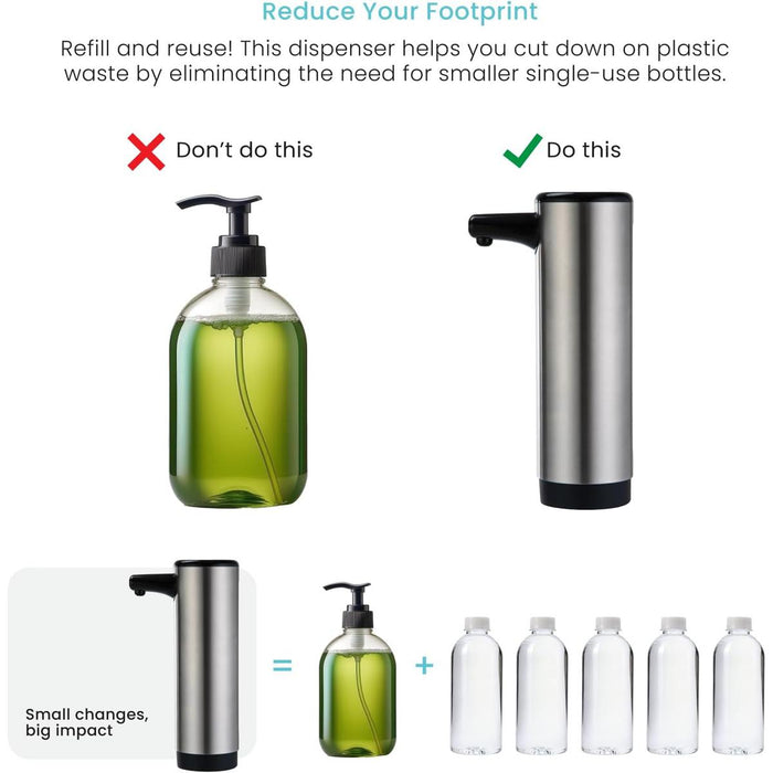 Foaming Hand Soap Dispenser with Stainless Steel Outer Cover