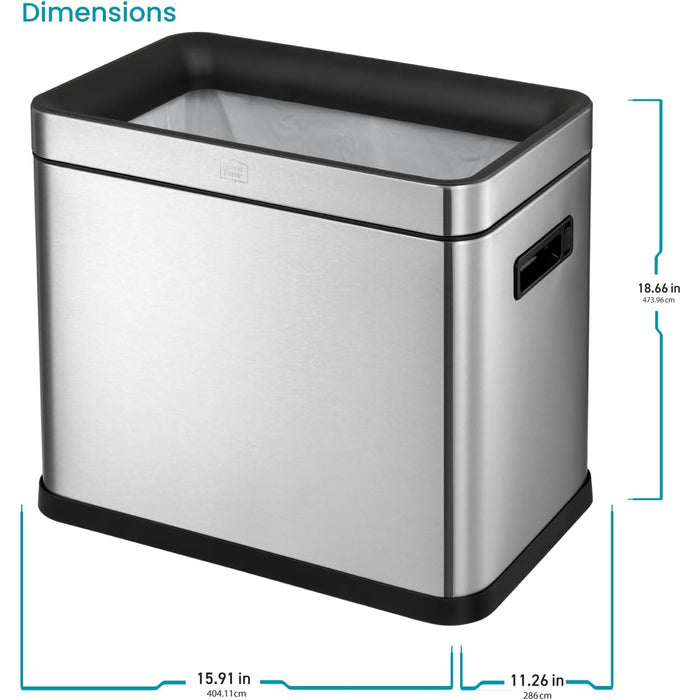 8.7 Gallon Kitchen Trash Can with Open Top - Single Bin