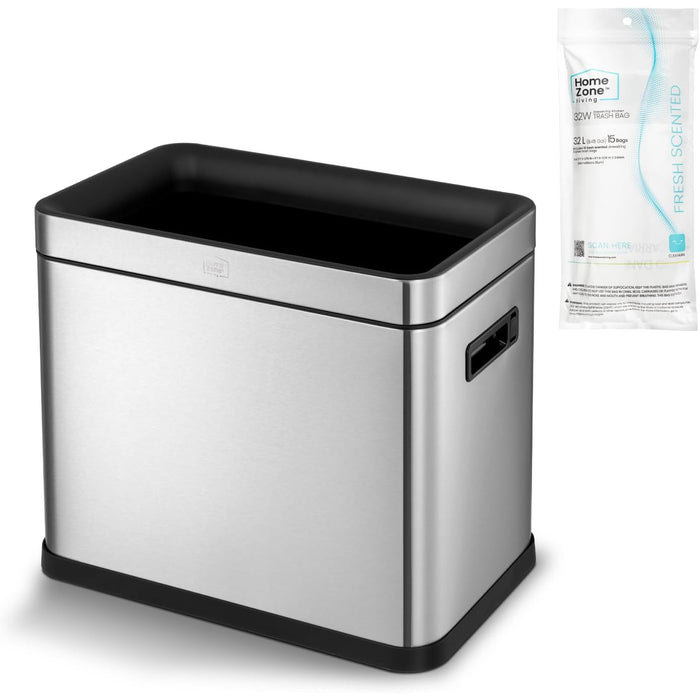 8.7 Gallon Kitchen Trash Can with Open Top - Single Bin