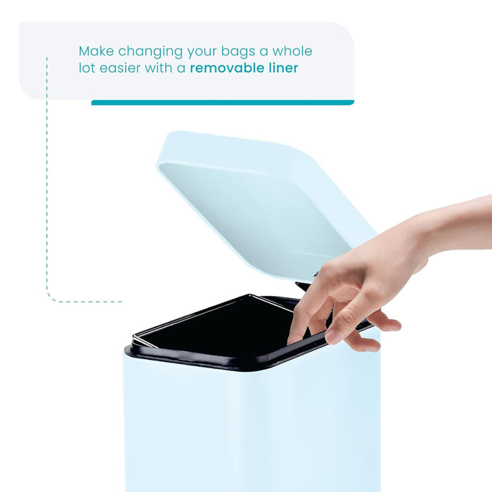 1.3 Gallon Slim Bathroom Trash Can - 5 Liter