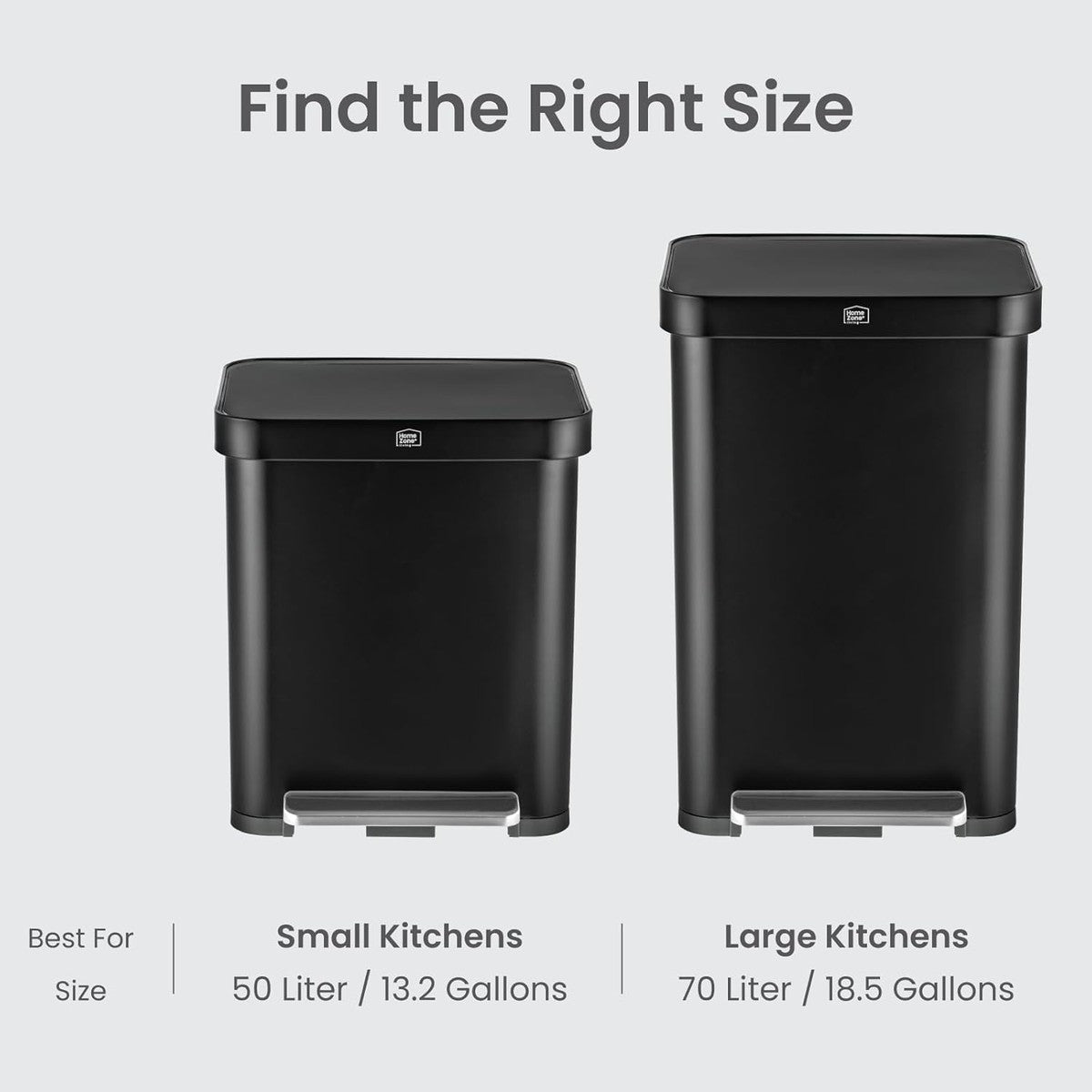 Virtuoso 2.0 - 18.5 Gallon Liner-Free Step Pedal Kitchen Trash Can