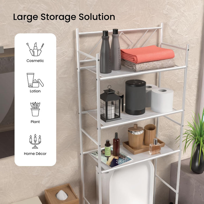 3 Tiers Over The Toilet Bathroom Storage Organizer