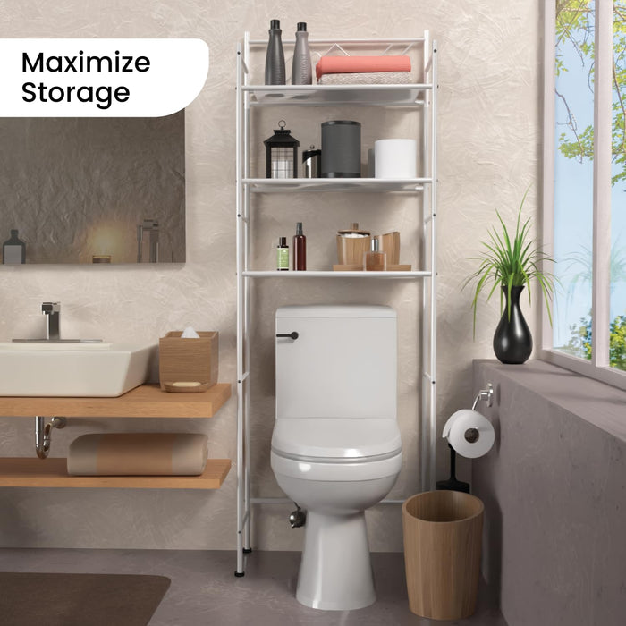 3 Tiers Over The Toilet Bathroom Storage Organizer