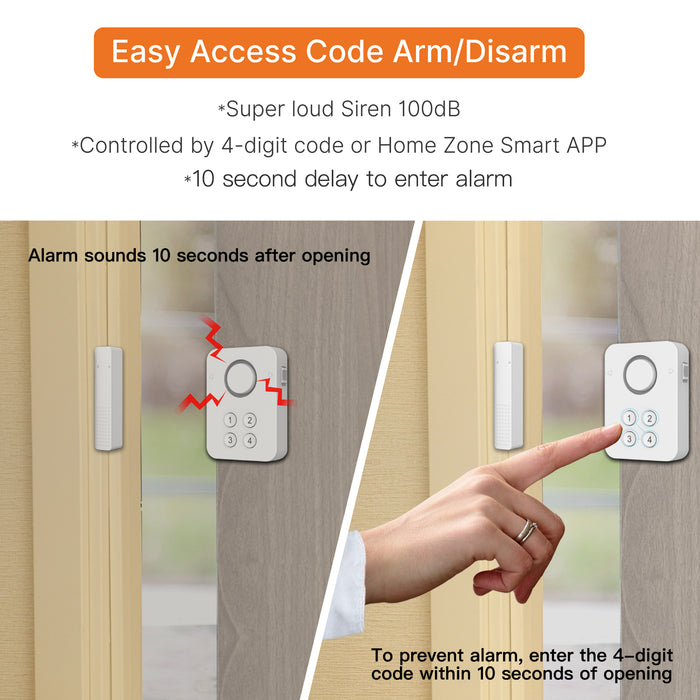 Wi-Fi Smart Keypad Controlled Window/Door Alarm, Walmart Exclusive