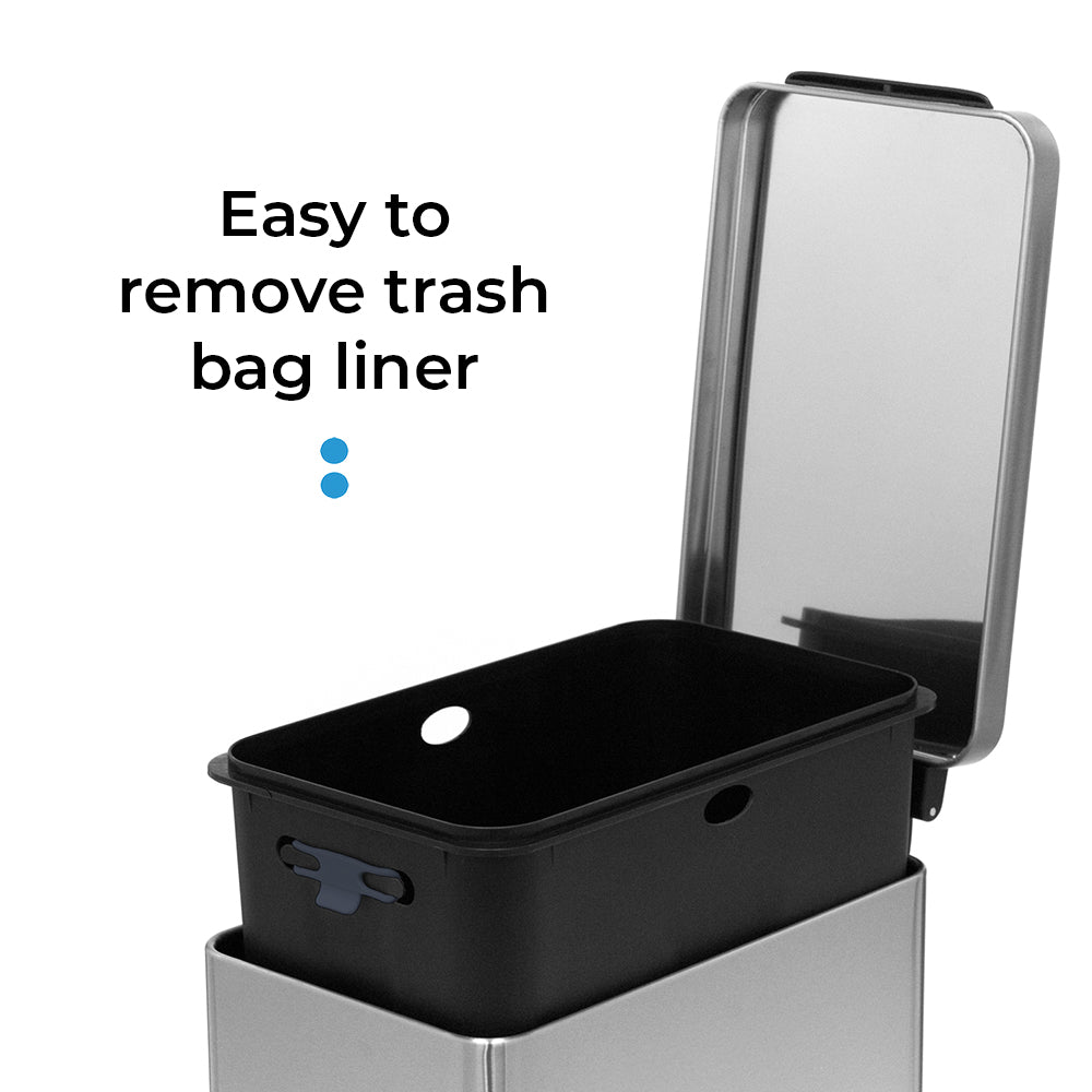 8 Gallon Slim Kitchen Trash Can - 30 Liter