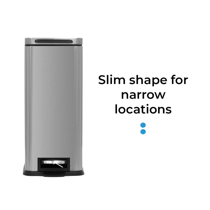 8 Gallon Slim Kitchen Trash Can - 30 Liter