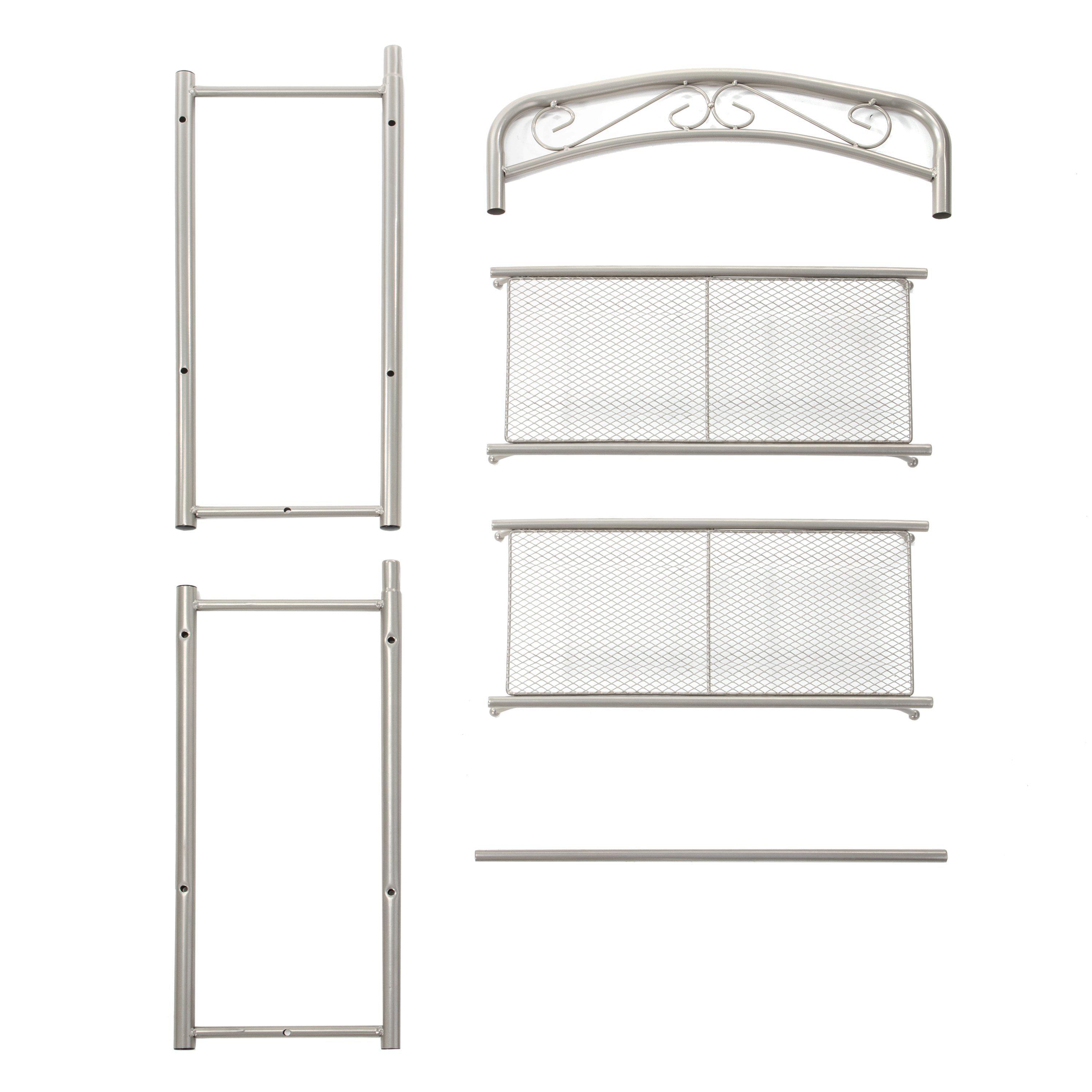 2-Tier Wall Mounted Towel Storage Rack - Satin Nickel — Home Zone