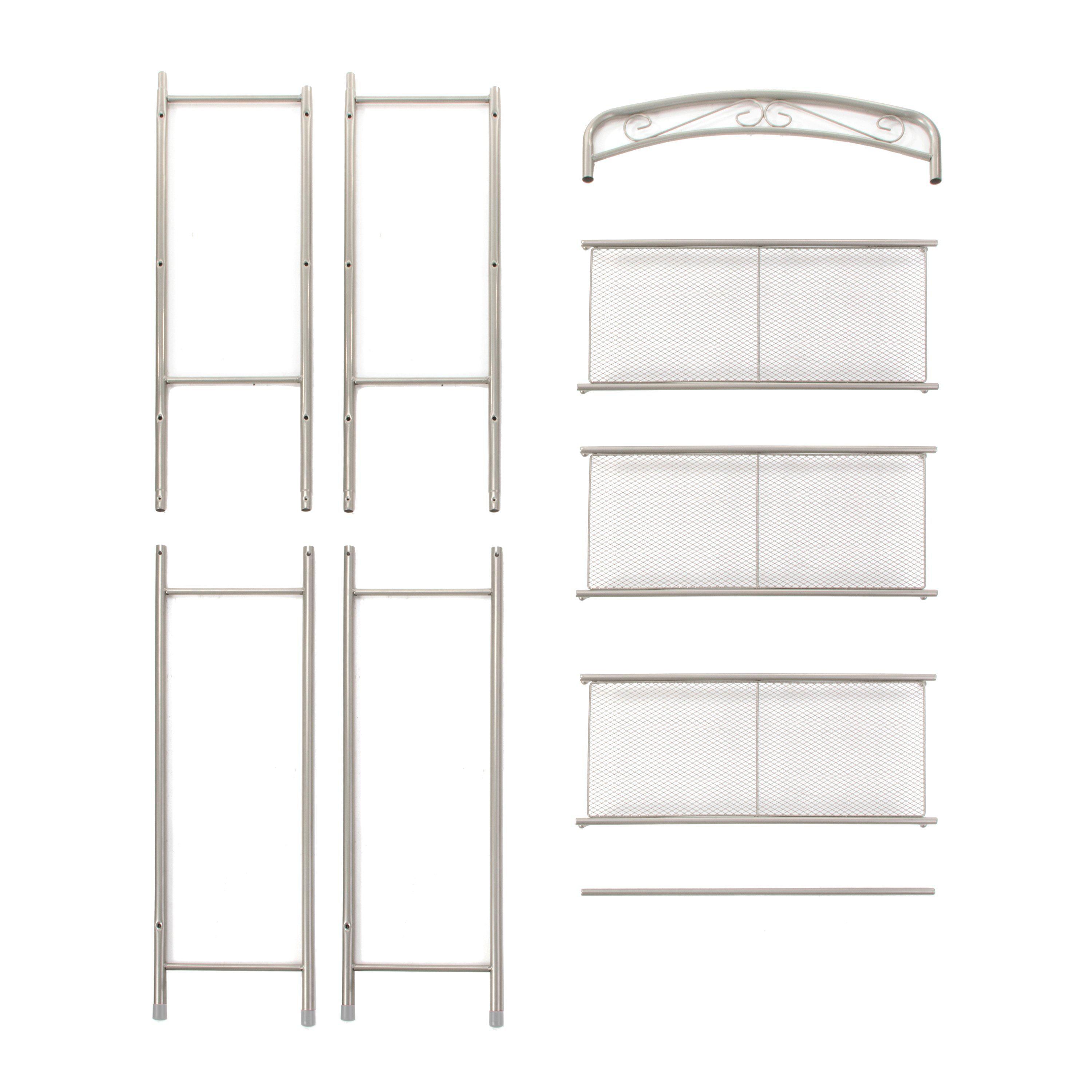 3-Tier Over the Toilet Bathroom Storage Rack - Satin Nickel — Home