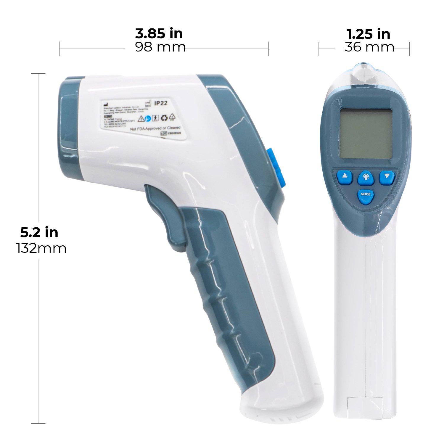 THERMOMETER, NONCONTACT INFRARED FOREHEAD, FDA CLE