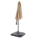 168lb Offset Cantilever Fillable Patio Umbrella Base Stand, Fills w/ Water or Sand (Black) - Home Zone Living