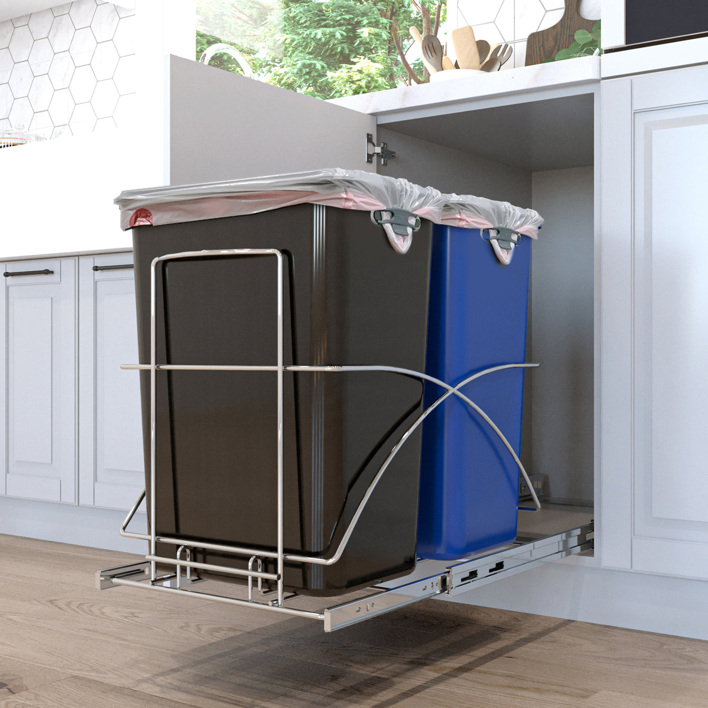 Under Sink Pull Out Kitchen Trash Can Home Zone Living   Kitchen 2 2000x2000 1400x1400 