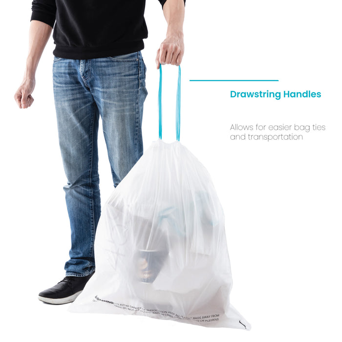 20 Replacements Durable Simple Human M, 45L / 12 Gallon Garbage Bags