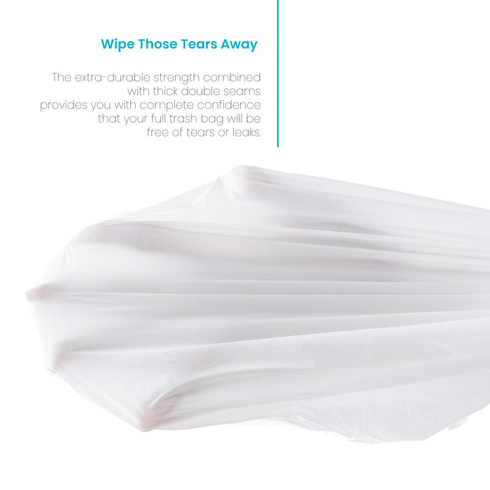 Heavy Duty 45 Gallon Trash Bags - (Huge 50 Count/w Ties) 1.8 MIL 38" X  Large