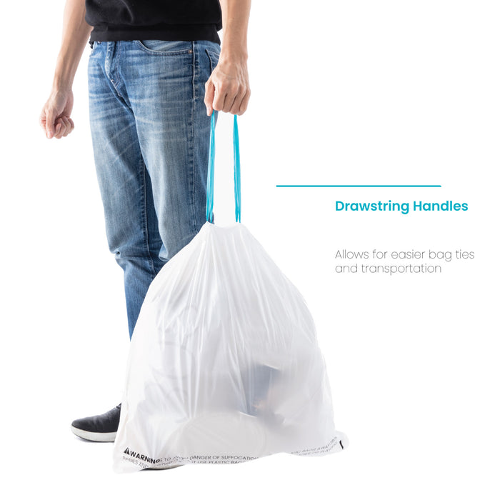 Drawstring Trash Bags, Heavy-Duty Trash Bags