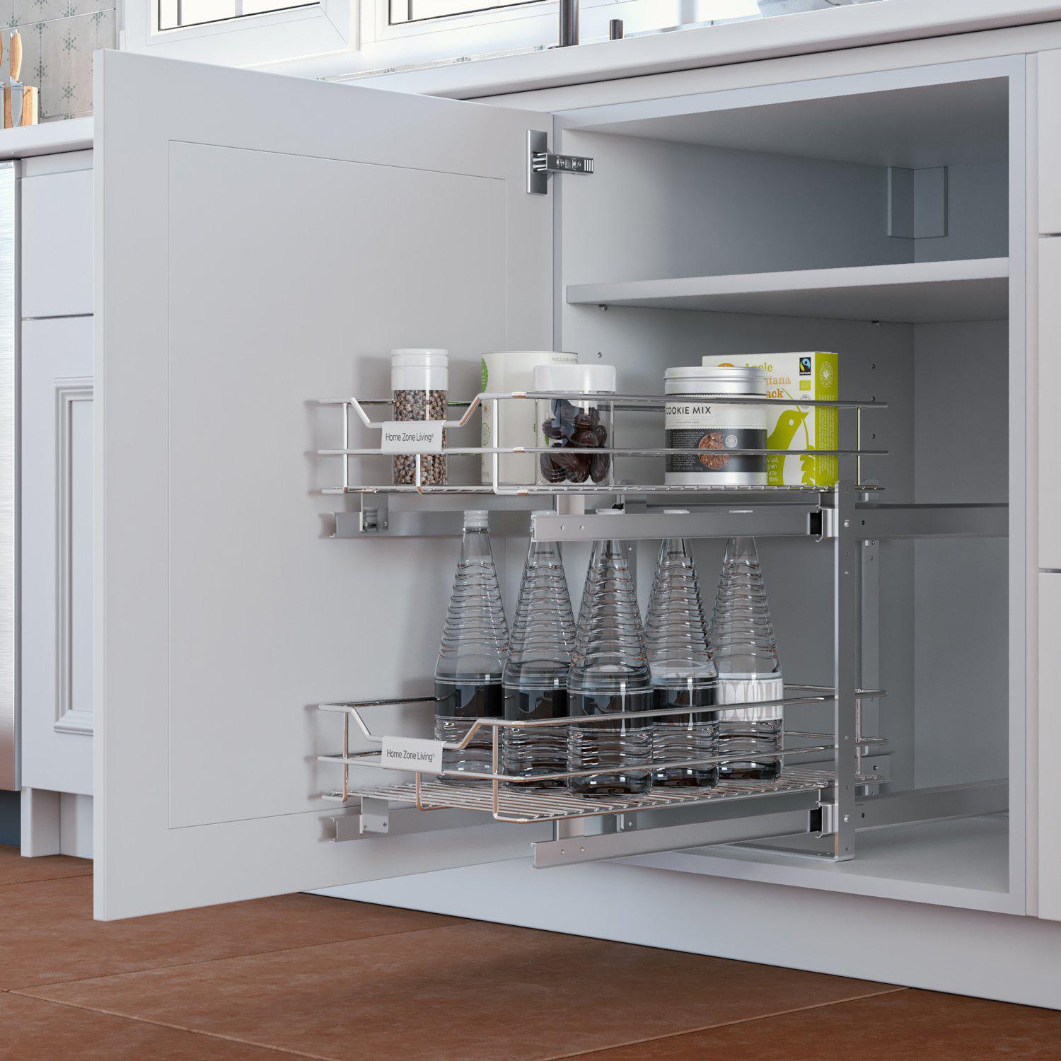 Pull Out Drawer Cabinet Organizer for Kitchen Storage, 11” W x 20