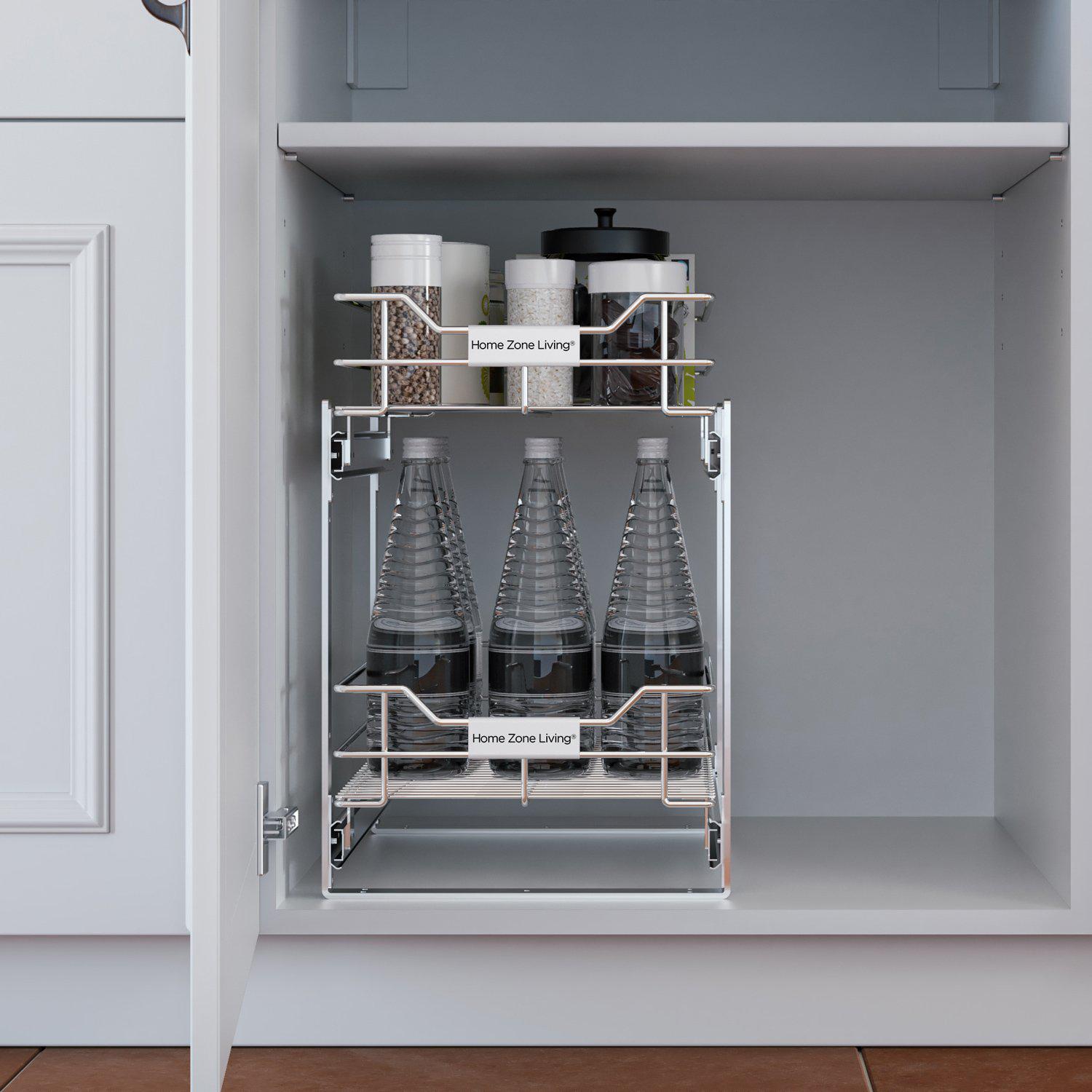 Pull Out Drawer Cabinet Organizer for Kitchen Storage - 7” W x 20